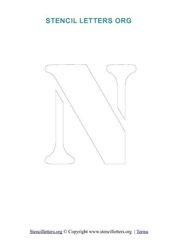 PDF Stencil Template Outline N PDF Stencil Template Outline N