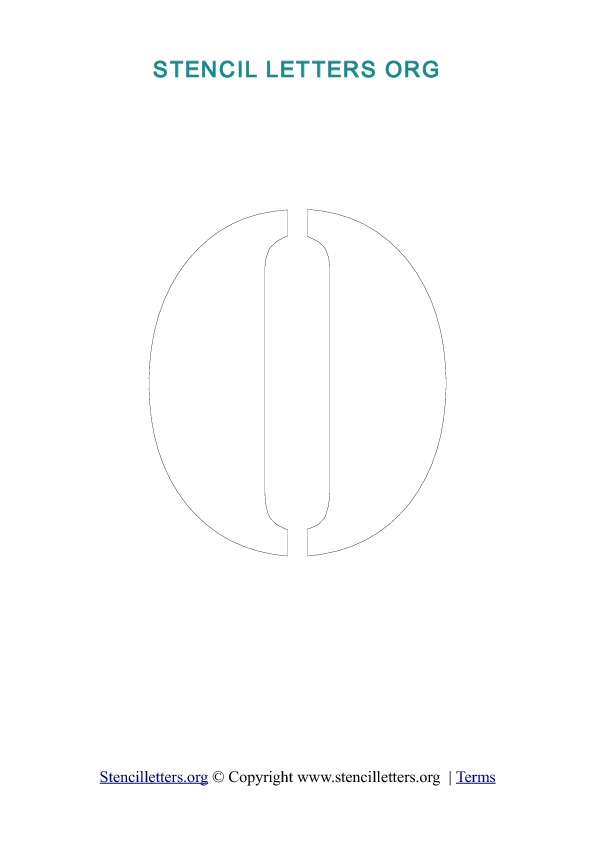 PDF Stencil Template Outline O PDF Stencil Template Outline O