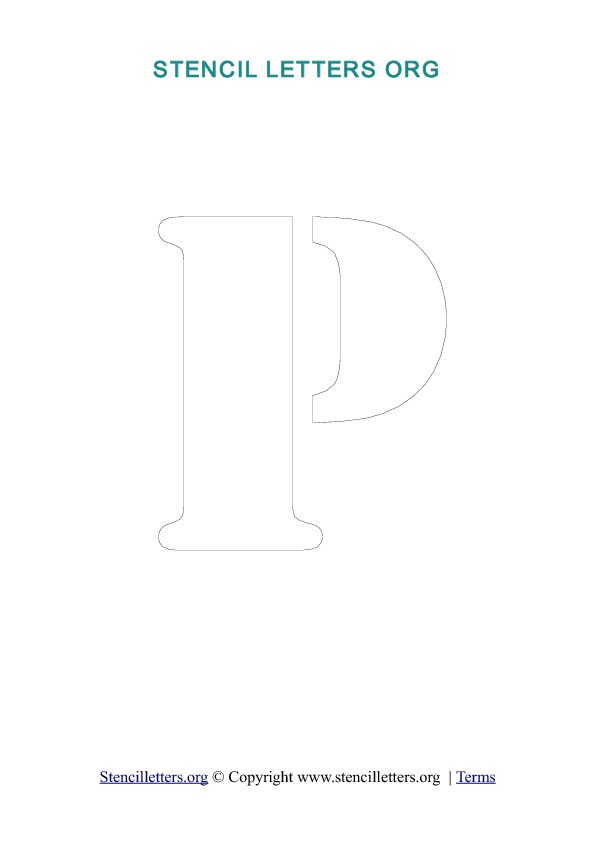 PDF Stencil Template Outline P PDF Stencil Template Outline P