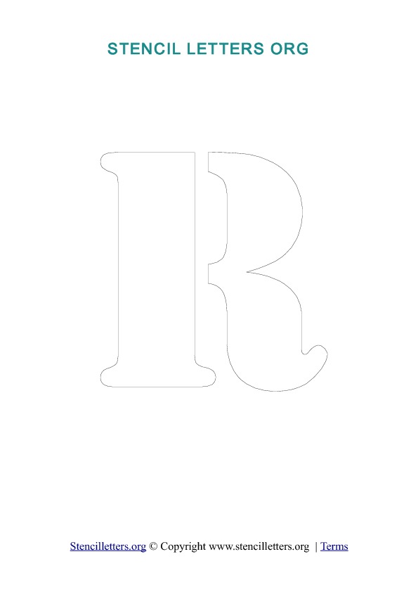 PDF Stencil Template Outline R PDF Stencil Template Outline R