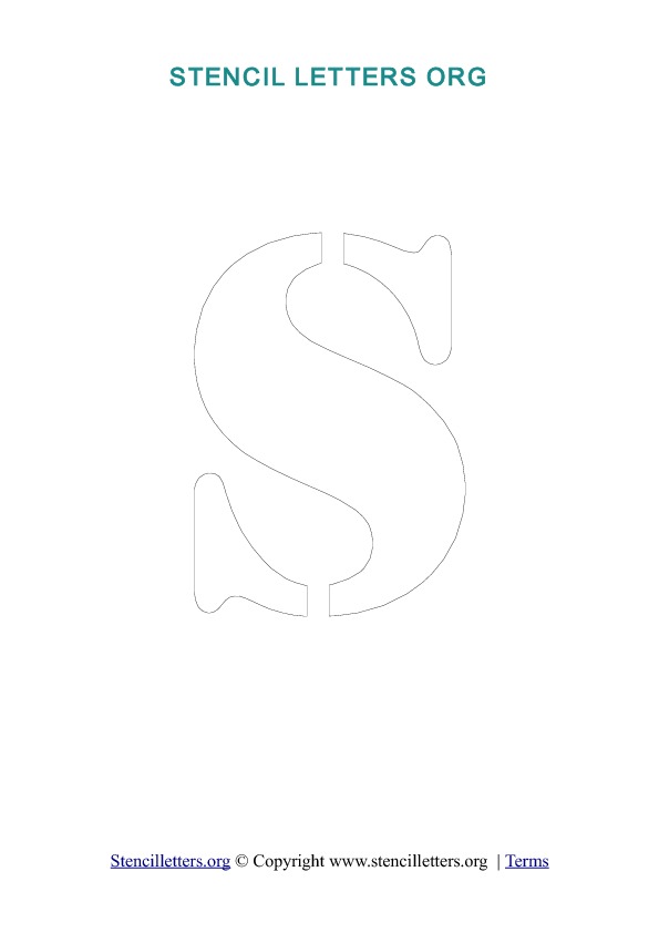 PDF Stencil Template Outline S PDF Stencil Template Outline S