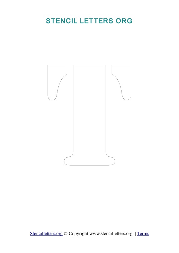 PDF Stencil Template Outline T PDF Stencil Template Outline T