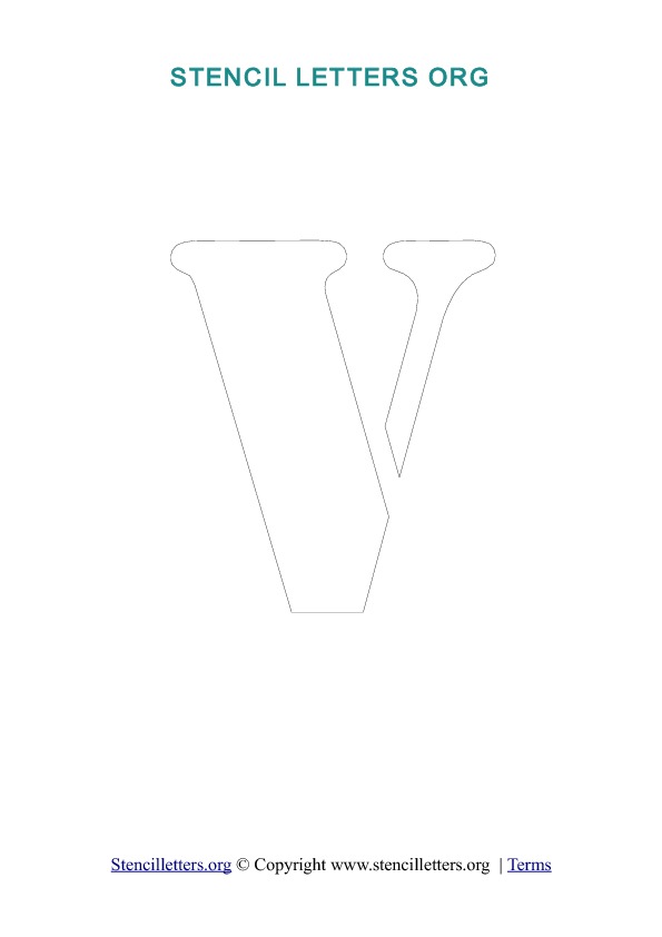 PDF Stencil Template Outline V PDF Stencil Template Outline V