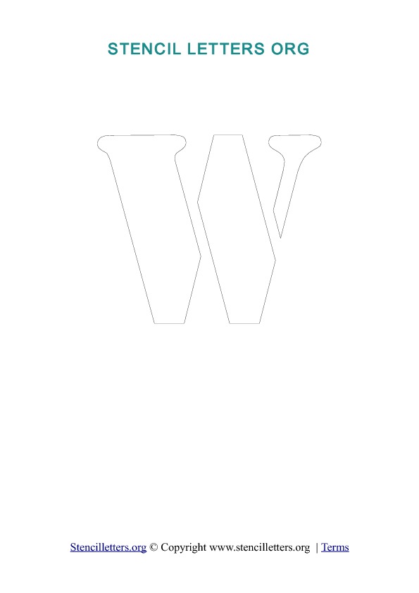 PDF Stencil Template Outline W PDF Stencil Template Outline W