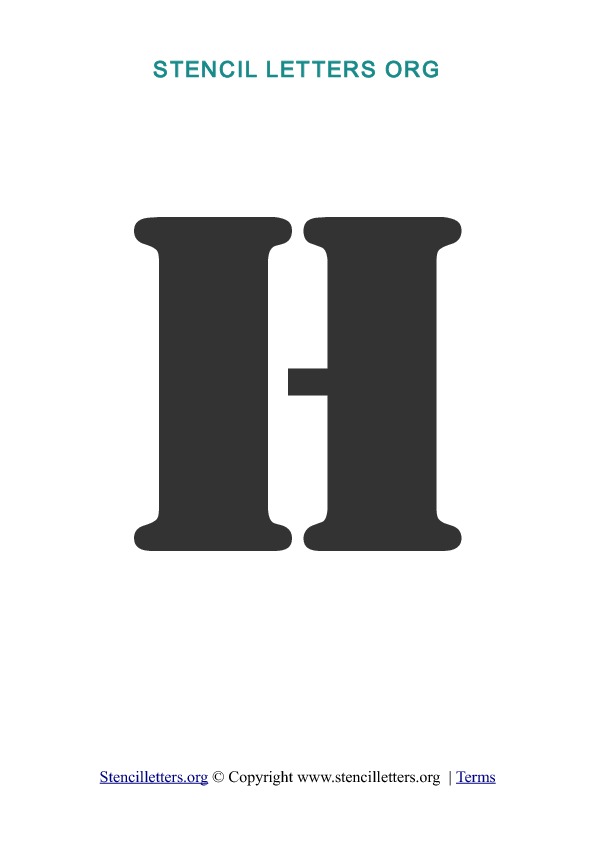 PDF Stencil Template H PDF Stencil Template H
