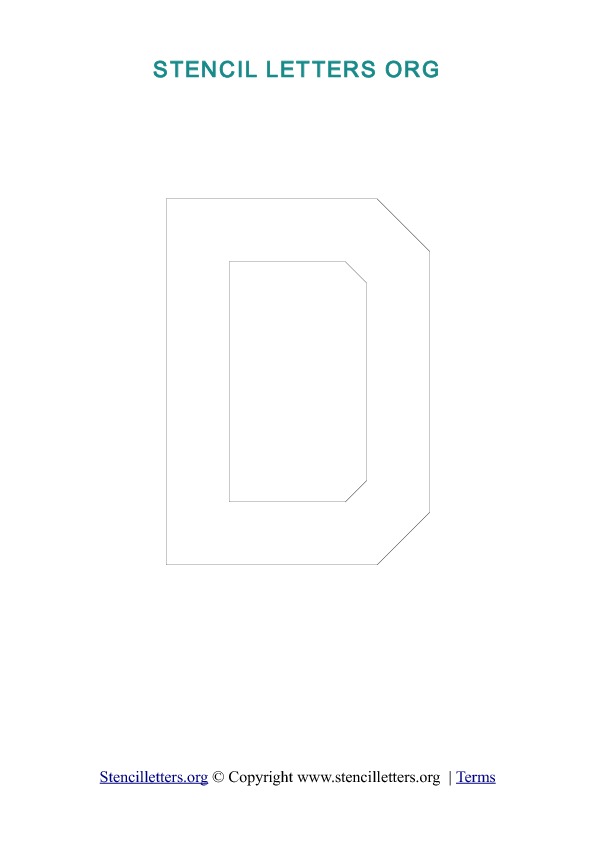 PDF Stencil Template Outline D PDF Stencil Template Outline D