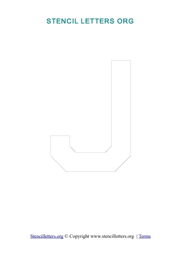 PDF Stencil Template Outline J PDF Stencil Template Outline J
