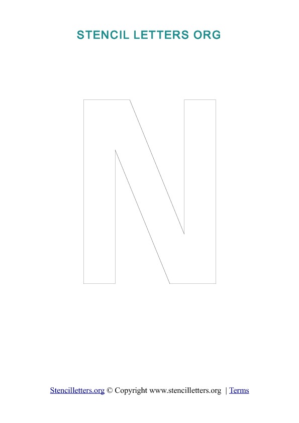 PDF Stencil Template Outline N PDF Stencil Template Outline N