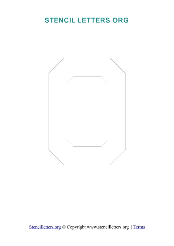 PDF Stencil Template Outline O PDF Stencil Template Outline O