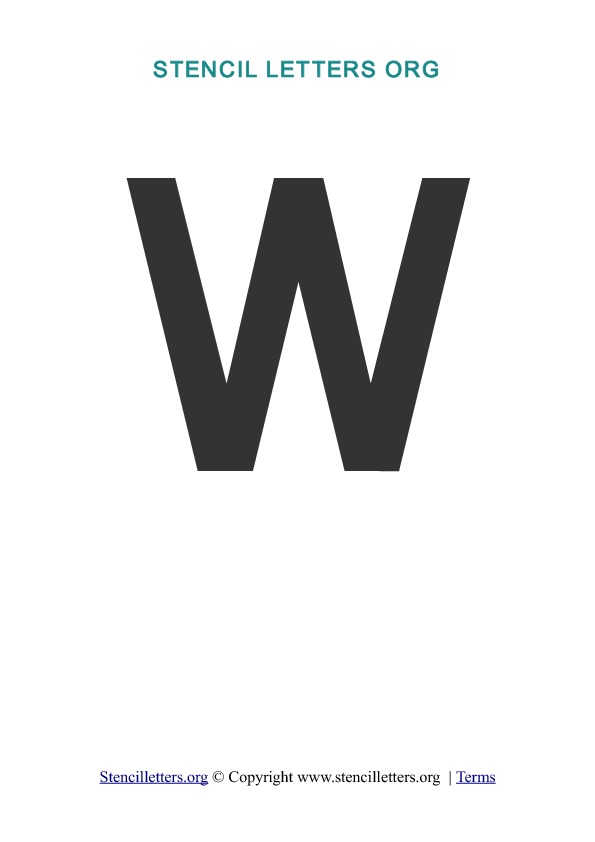 PDF Stencil Template W PDF Stencil Template W