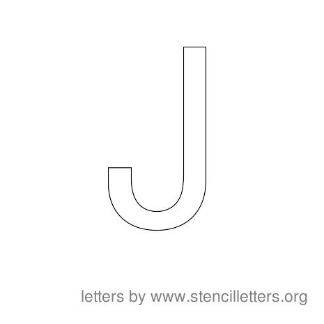 Stencil Letters to Print Alphabet J