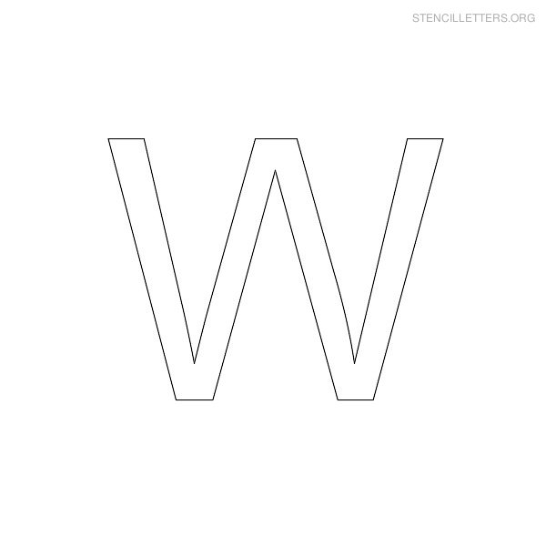 Stencil Letters W
